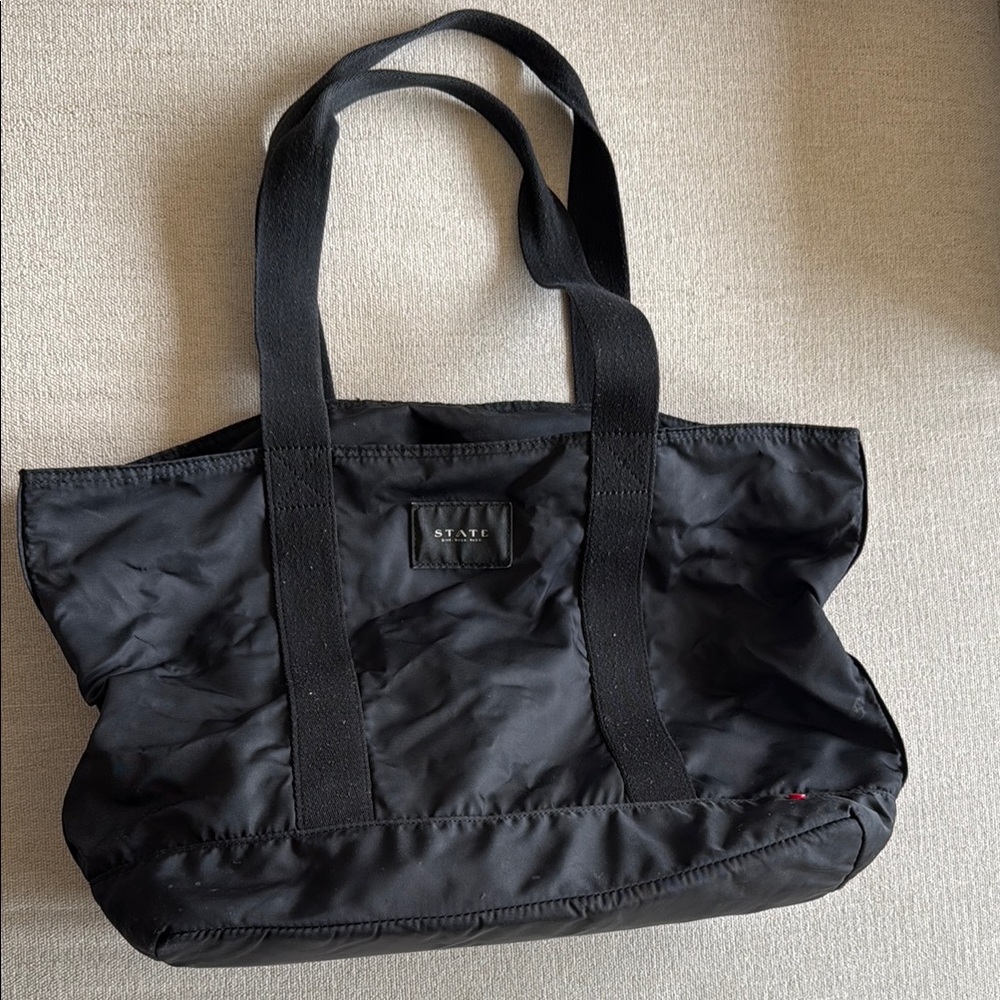 Black STATE Tote Bag